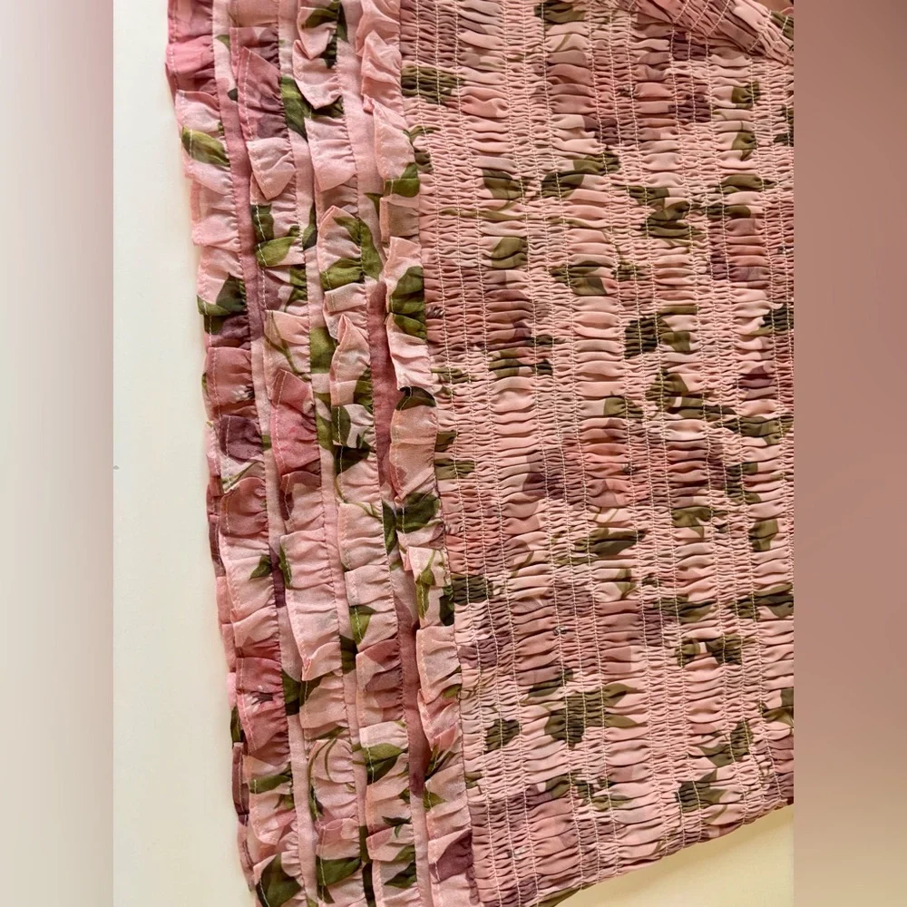 INTERMIX Smocked Floral Mini Dress | 99% OFF Retail - Picture 7 of 10